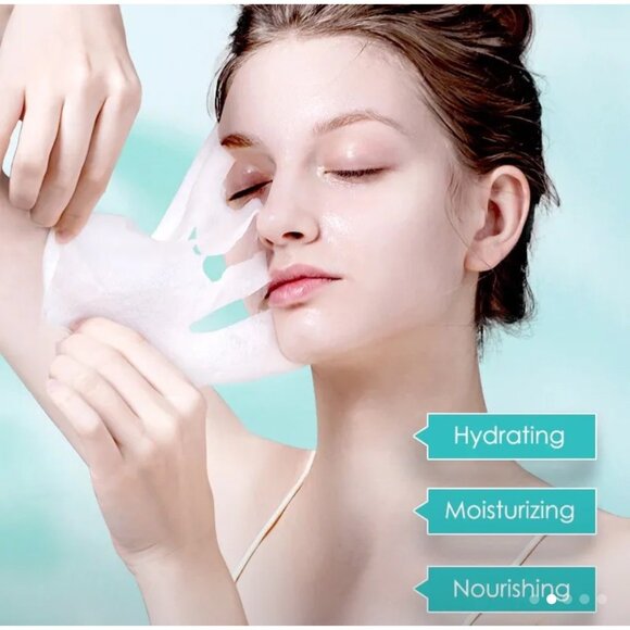 10pcs Bingju Hyaluronic Acid Moisturizing Face Masks With Aloe & Seaweed Extract - Picture 2 of 4